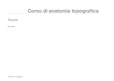 Anatomia Topografica torace studenti